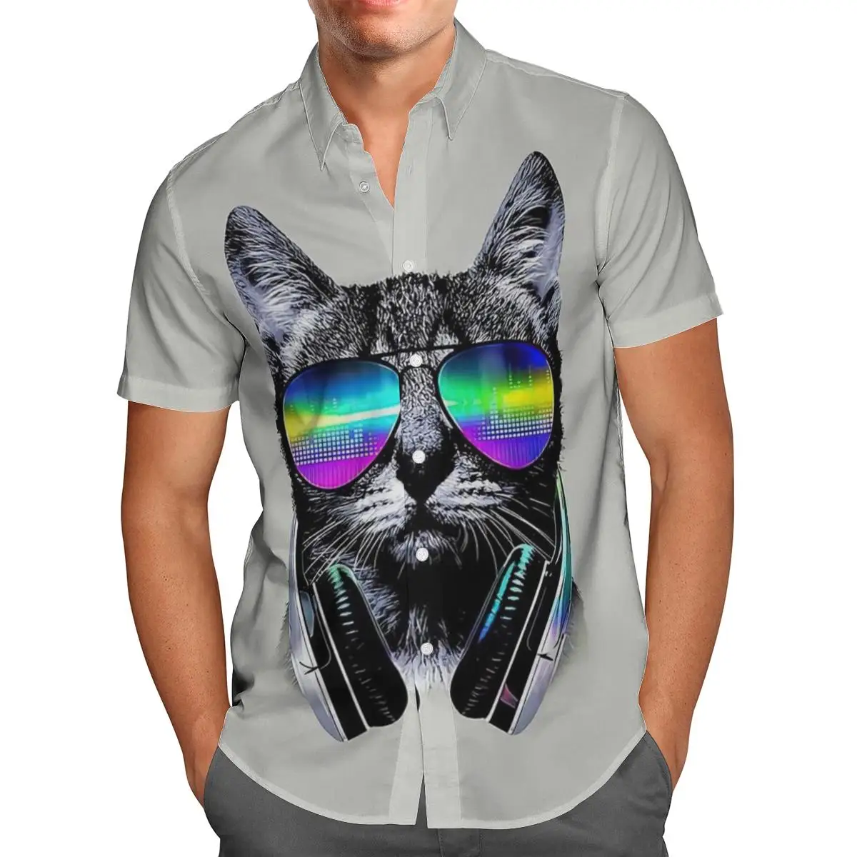 Hawaiian Shirt Oversized Streetwear 3D Anime Short Sleeve Men's Beach Summer 5XL