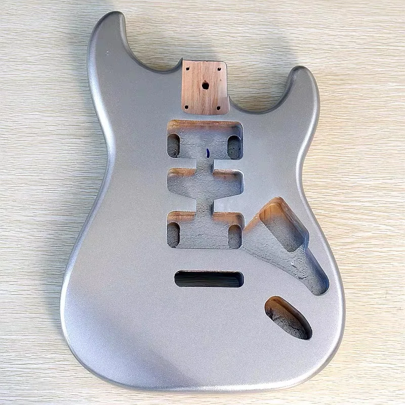 Beautiful Silver Color Fender Style Electric Guitar Body Finished