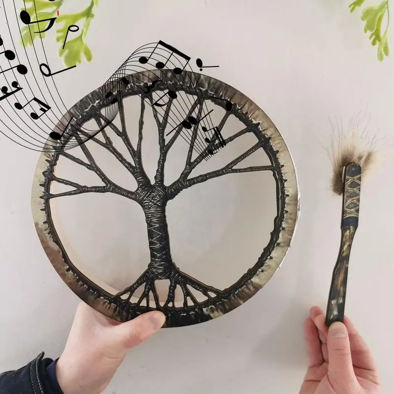 Leather Shaman Durm Spirit Music Handmade Drum Creative Music Instrument Handmade Craft Ornament Exquisite Home Decoration Drum musical percussion instruments