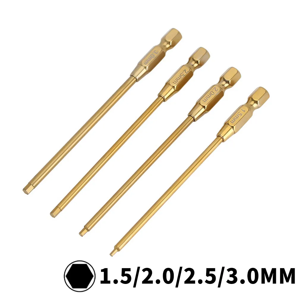 RC 모델 자동차 부품 수리 업그레이드 액세서리 금속 1.5 2.0 2.5 3.0 전기 스크루 드라이버 비트 육각 코어 도구