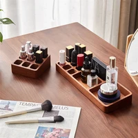 Vintage Wooden Lipstick Makeup Storage Box Desktop Sundries Lipstick Jewelry Display Box Home Decoration Cosmetic Organizer Box 2