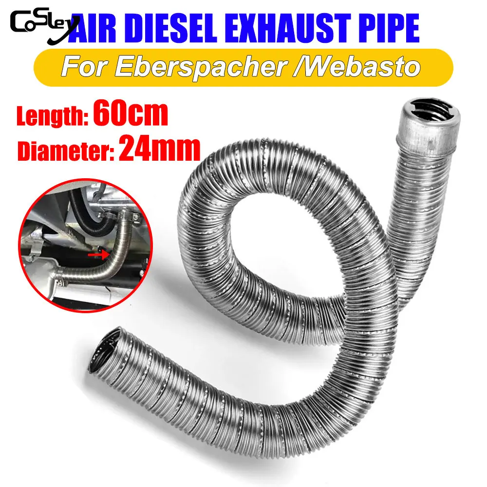 60cm 24mm Diesel Heater Exhaust Pipe Accessories For Eberspacher