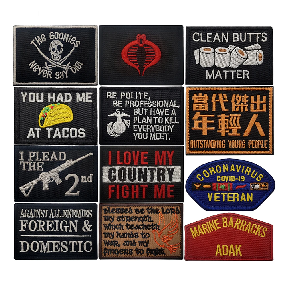 Funny Saying Embroidered Patch Biker Military Patches Tactical Combat