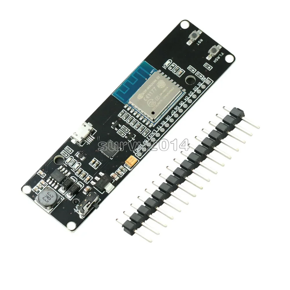 

For WeMos D1 ESP-Wroom-02 Mother Board ESP8266 Mini WiFi Nodemcu Module 18650 Charging Battery Development Board Nodemcu PWM I2C