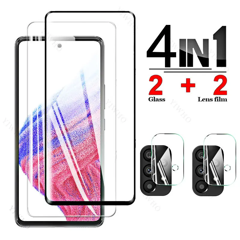 

Защитная пленка для Samsung Galaxy A53 A33 A73, закаленное стекло для Samsung A53 33 73, объектив камеры с разблокировкой по отпечатку пальца HD