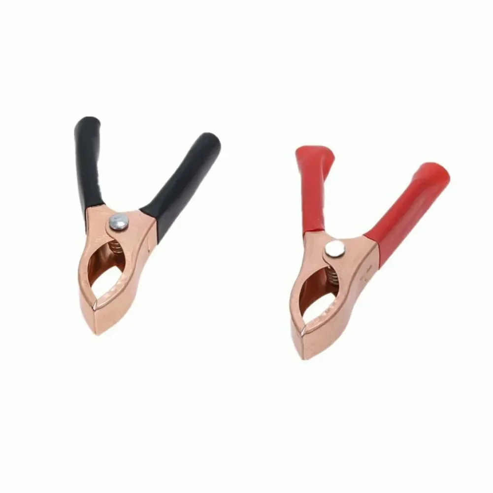 Alligator Clips YTOM 2Pcs Alligator Clips 30A 70mm Crocodile Clip Car Van Battery Test Lead Clips Alligator Connect Socket Plug For Batter alligator clips