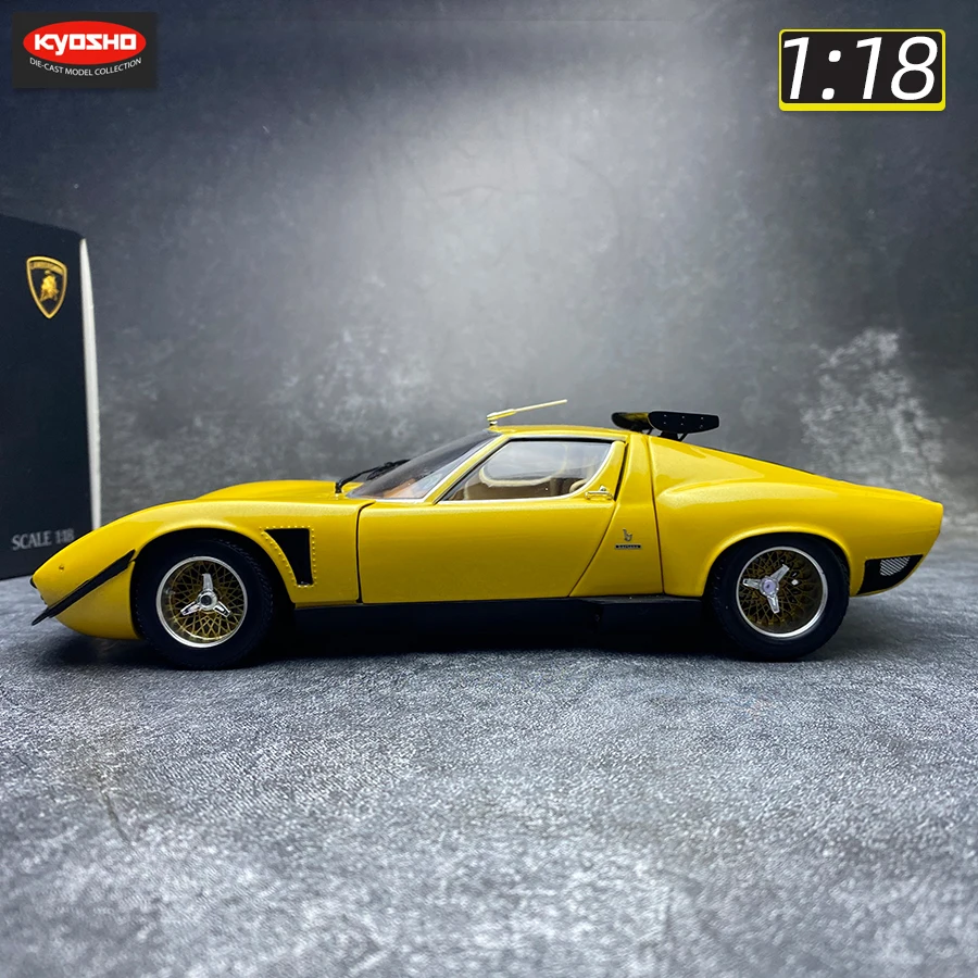 Lamborghini Miura 1/18ゴールド Kyosho 1/18 Kyosho Lamborghini Miura SVR (Black & Gold) Diecast Car Model