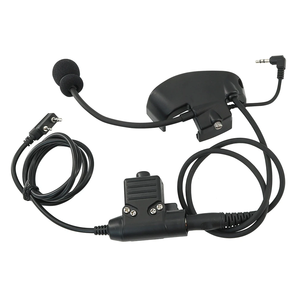 Tactical Headset Airsoft Anti-Noise Earmuffs Adapter External Mic Kit for Howard Leight Impact Sport Electronic Shooting Earmuff