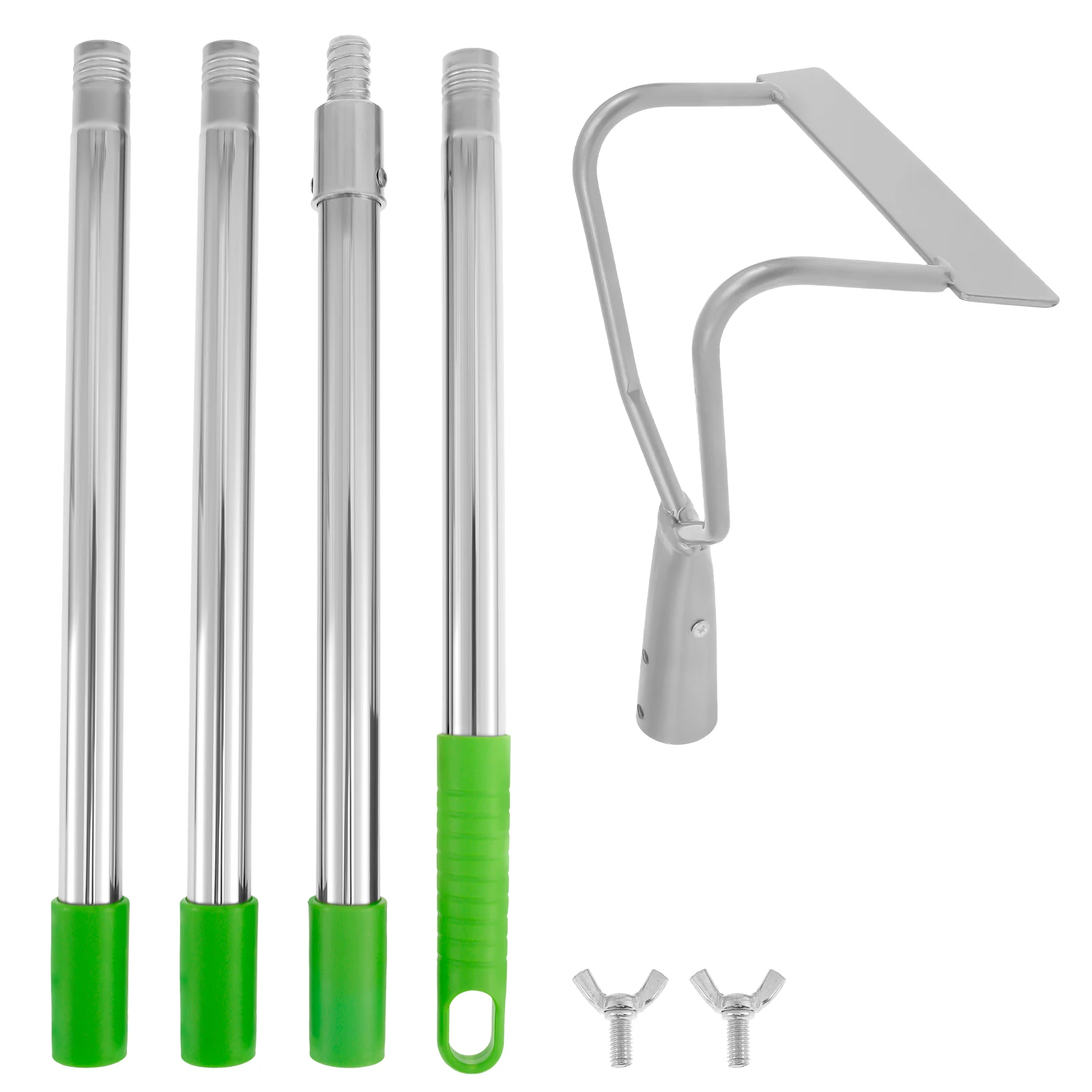 Adjustable Weeding Hoe with 63inch Handle Carbon Steel Gardening Hoe Multipurpose Garden Tool for Weeding Ditching Digging