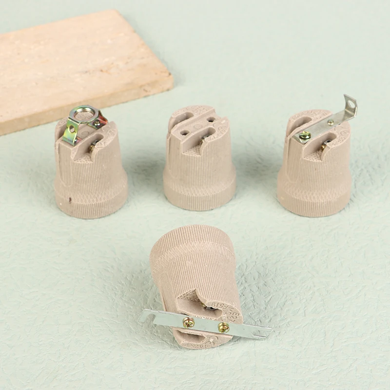 1Pc Lamp Base E27 Vintage Ceramic Lamp Fittings Socket Base Holder Accessory Fixing Bracket Large Screw Cap 250V 4A lamp holder lamp bulb holder lamp base