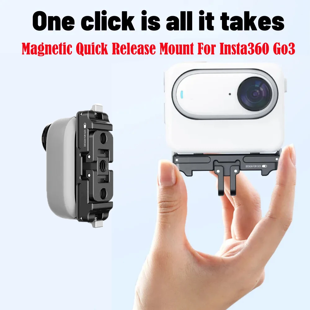 

Для Insta360 GO 3 Магнитный быстросъемный адаптер алюминиевый uick-Release Mount Protect Intsa360 GO3 аксессуары для камеры