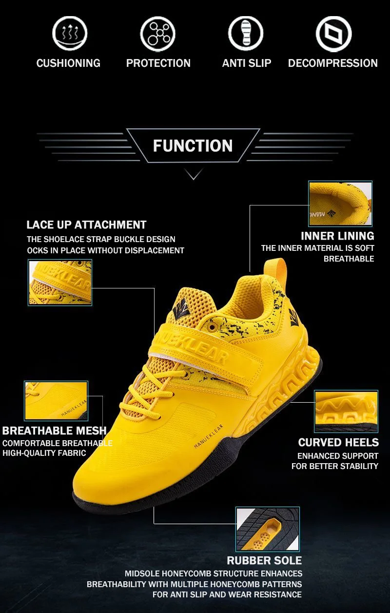 Description Picture 5 of item2025 New Men's Vocational Training Weightlifting Shoes Squat Hard Pull Shoes Indoor Gym Shoes Women Comfortable Stable Lifting
