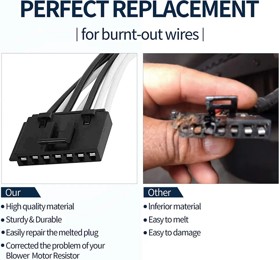 Blower Motor Resistor Connector Harness Plug For GMC Sierra 1500 2500 3500 Envoy