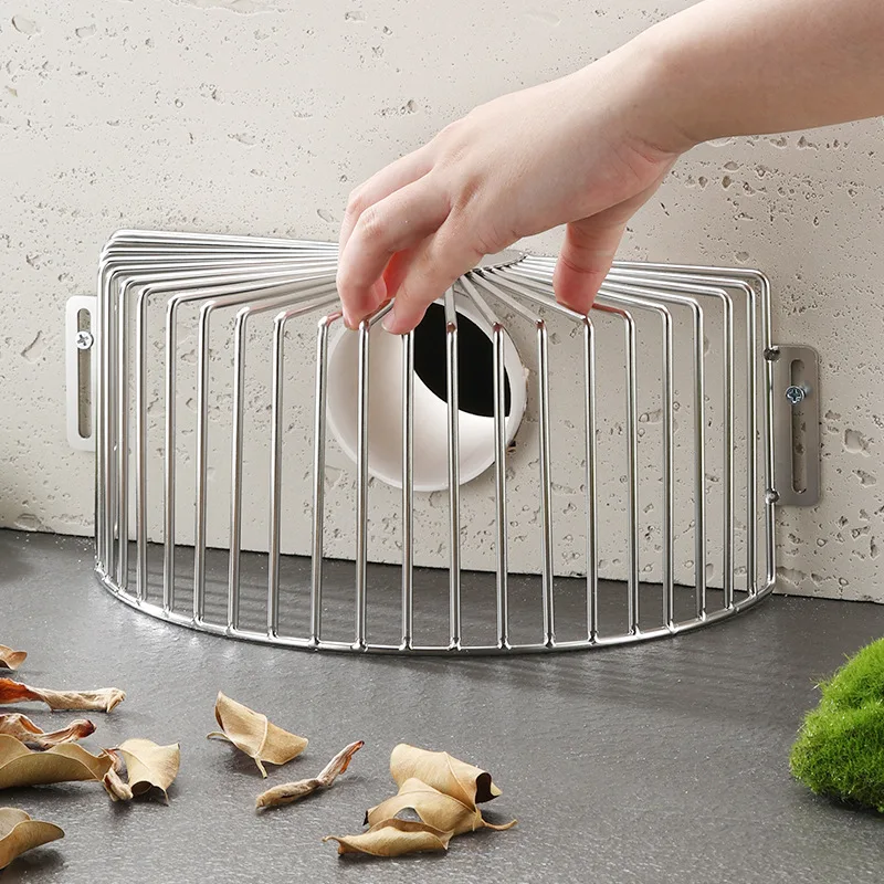 304 สแตนเลสสตีลท่อระบายน้ําชั้นด้านข้าง 16-31 ซม.กรองผนังท่อระบายน้ําตารางตาข่ายหนูป้องกันระเบียงกันสนิม 1