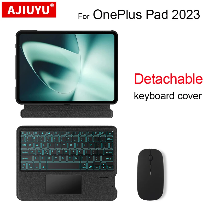 Inteligente Teclado Mágico para Oneplus Almofada 11.61 2023 um Plus Pad Tablet Capa Protetora Case Russo Coreano Árabe Espanhol Francês