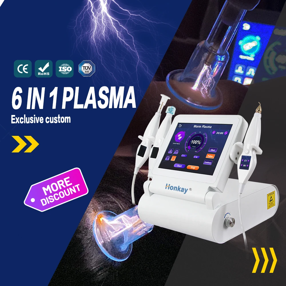 6 In 1 Professional Jet Plasma Lifting Skin Tightening Ozone Fibroblast Cold Plasma Pen Beauty Machine