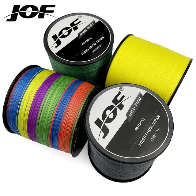 JOF 300M 500M 1000M 8 Strands 4 Strands 10-80LB PE Braided Fishing Wire  Multifilament Super Strong Fishing Line Japan Multicolor