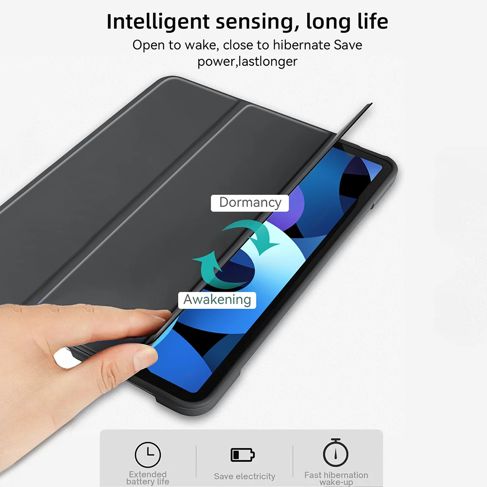 Ultra-Thin PU-Leather Smart Magnetic Case with Auto Sleep/Wake Feature