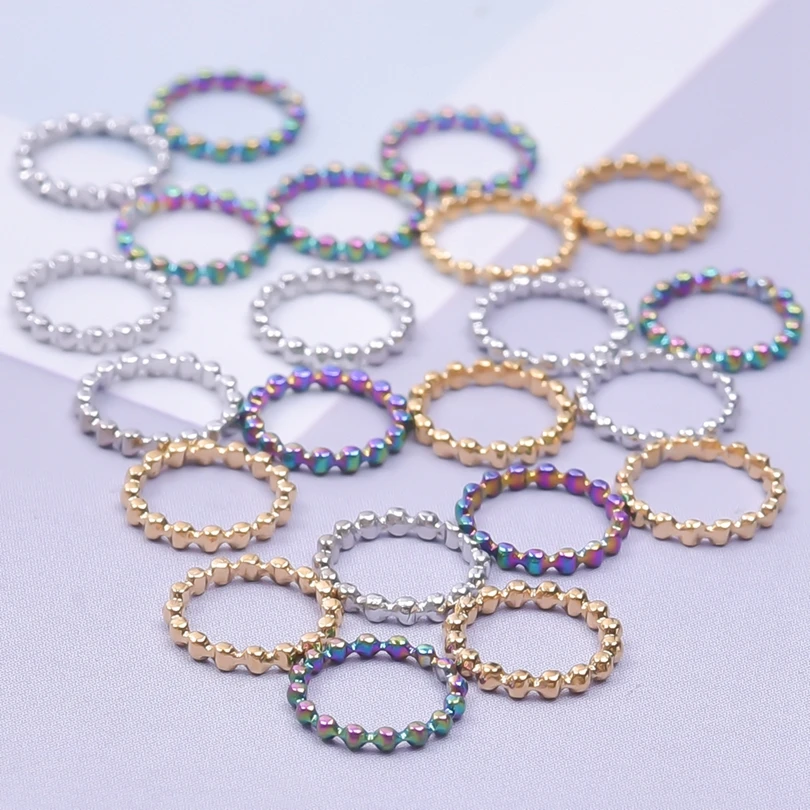 

10PCS Gold Plated stainless steel Metal Round Twist-Style Closed Ring Connectors For DIY Jewelry Making Supplies Accessories