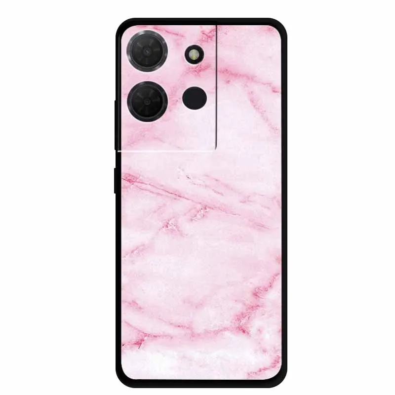 Stylish Black Marble Silicone Phone Cover - Fashionable and Protective TPU Shell