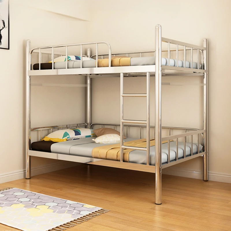 

304 thick stainless steel double decker bed with high and low bunk dormitory staff person 1.5 mete
