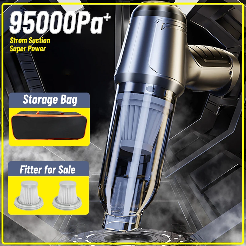 95000Pa Car Wireless Vacuum Cleaner Wet Dry Cordless Handheld Auto