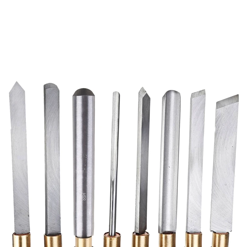 

Walnut+Stainless Steel Wood Turning Tools Sturdy High Speed Steel Dropship