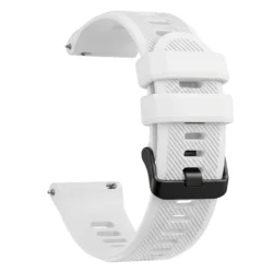 Breathable Durable Silicone Sport Wriststrap - 22mm Quick Release Band - 22mm Universal (White)