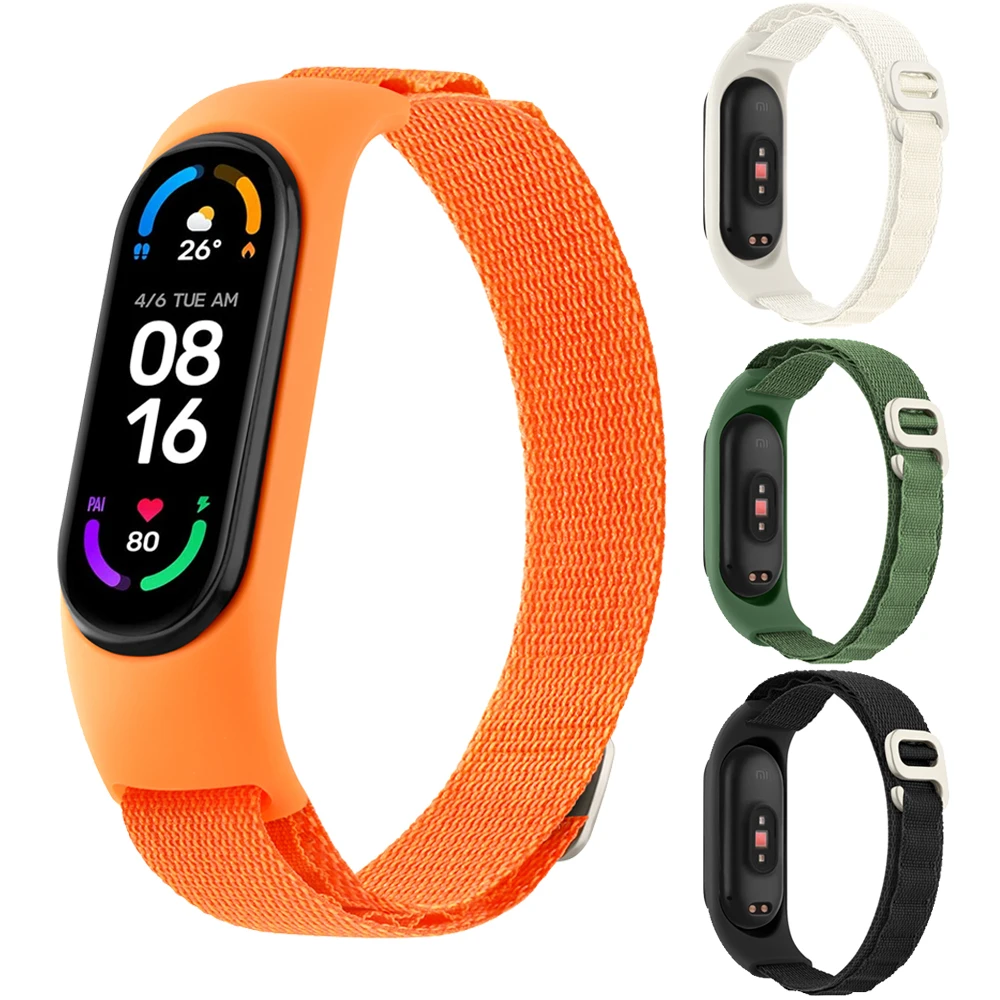 

Alpine Loop Nylon Strap For Xiaomi MiBand 6 5 4 3 Band Bracelet Watchband For Xiaomi Mi Band 5 6 3 4 Miband 6 Strap Wristband