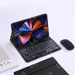 7-Color Backlit Multi-Language Keyboard Case with Stand for Thai (Black with mouse)