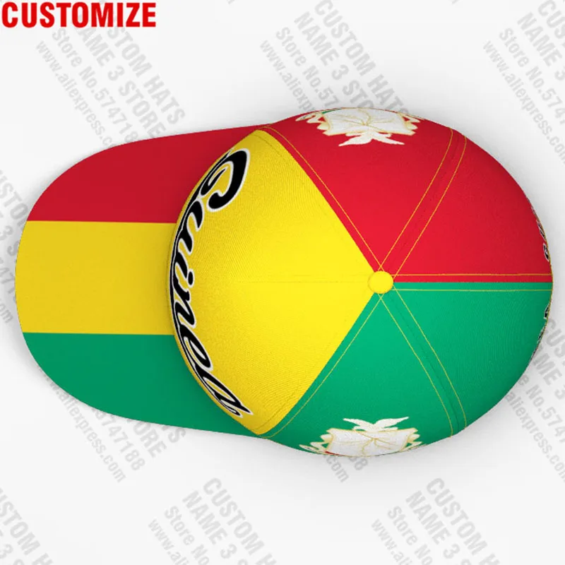 Guinea Bissau Baseball Cap Free Custom Made Name Number Team Logo