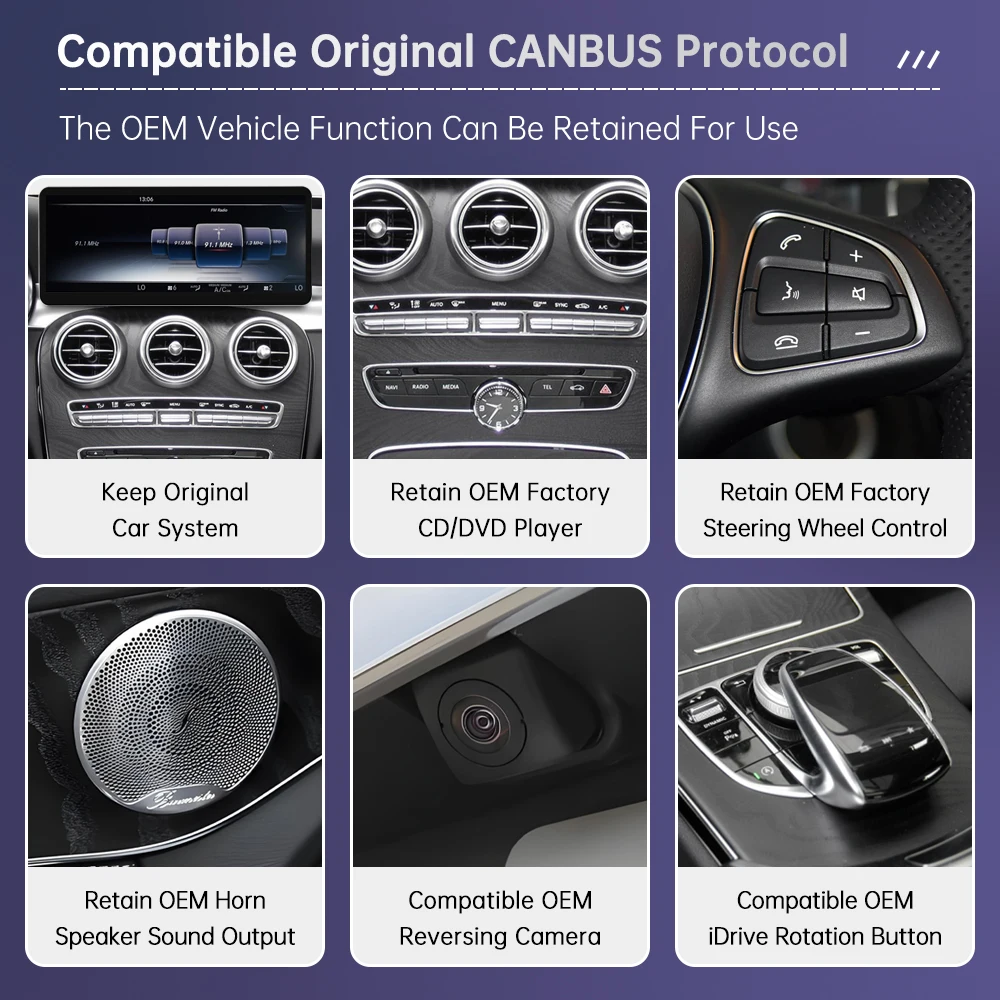 Nueva pantalla táctil Linux de 12,3 pulgadas para Mercedes Benz W205 GLC C V clase V447 GLA CLA NTG5.0 2015-2019 Carplay inalámbrico Android Auto 5