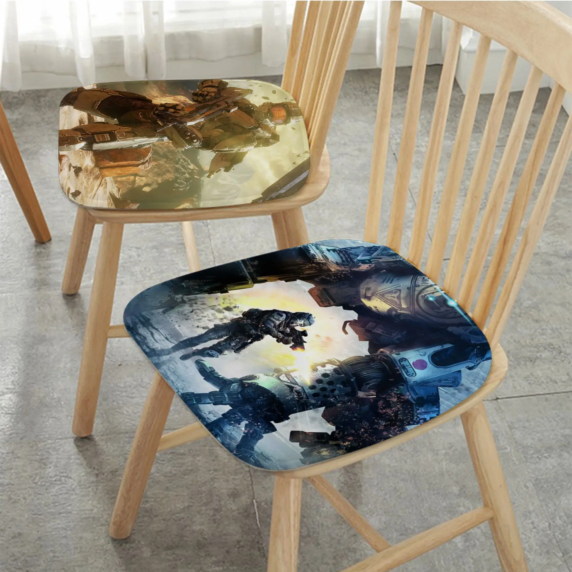 

H-Ha-los Game Cushion Mat Nordic Printing Chair Cushion Soft Office Car Seat Comfort Breathable 45x45cm Sofa Cushion