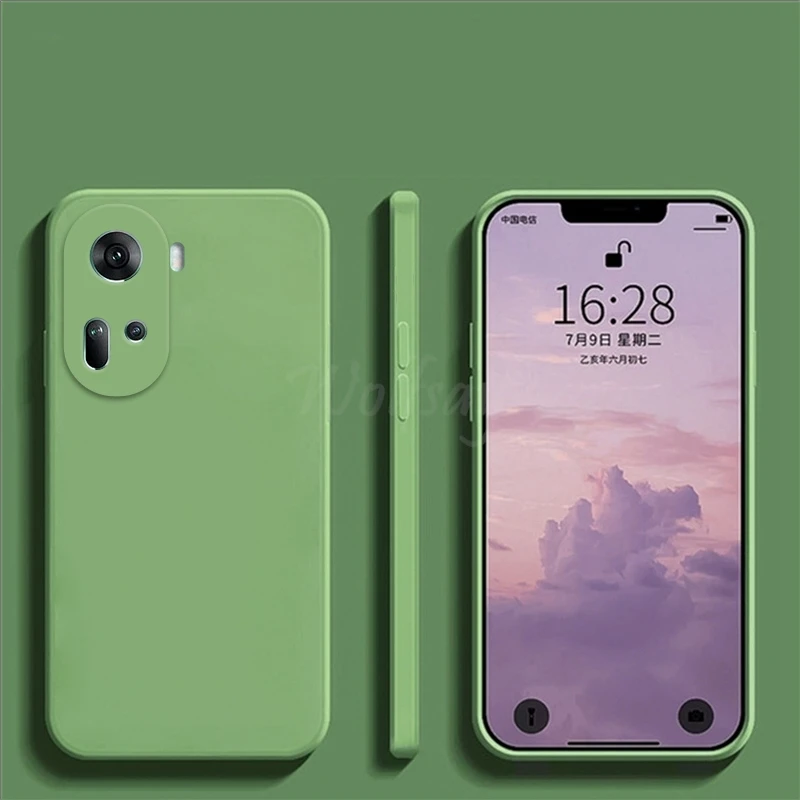 Liquid Silicone Soft Phone Case - Plain Shell Protector Cover