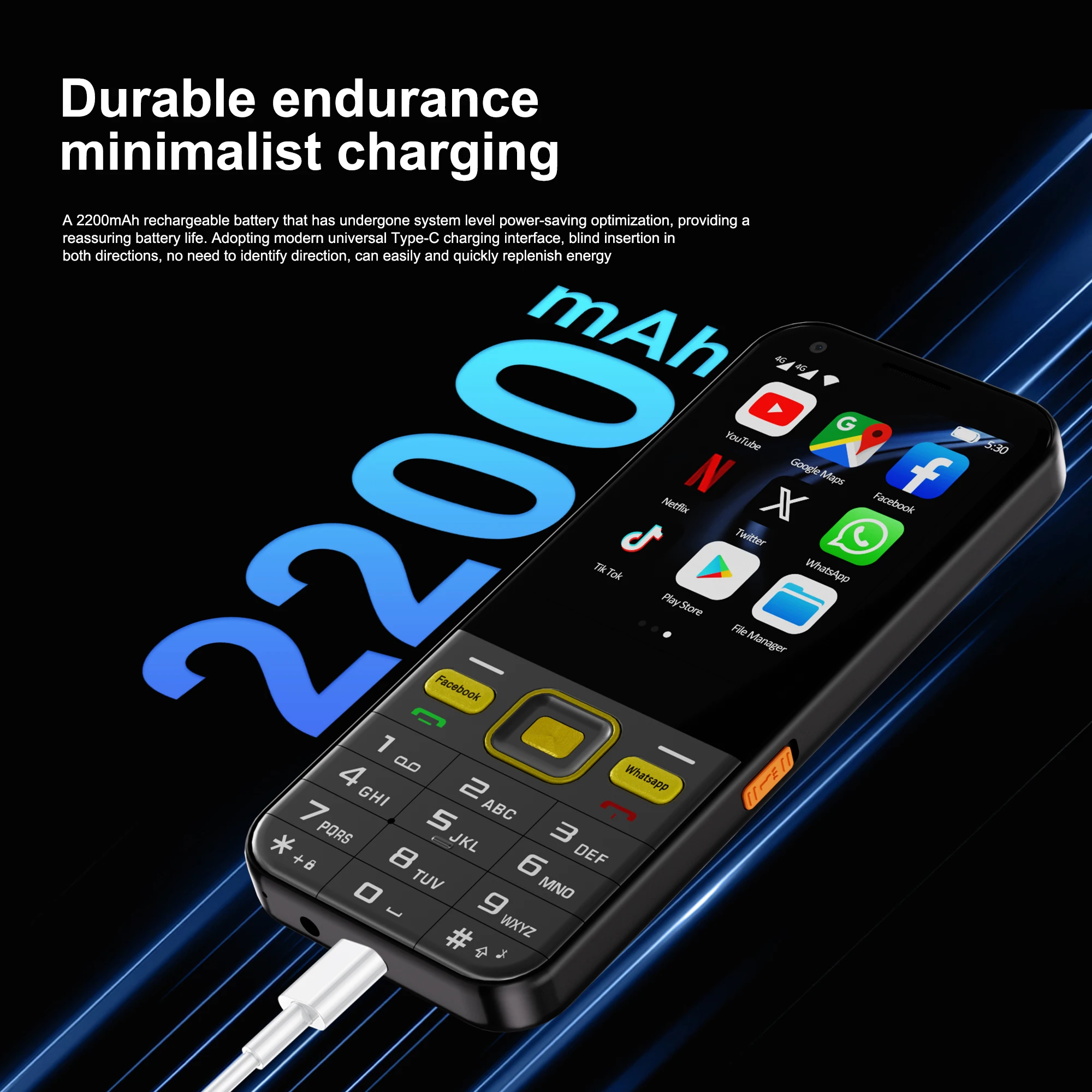 SERVO F8 Ultra Android Touch Smartphone 4G LTE RAM 2GB ROM 16GB Play Store WhatsAPP GPS Dual SIM Card Button Smart Mobile Phones