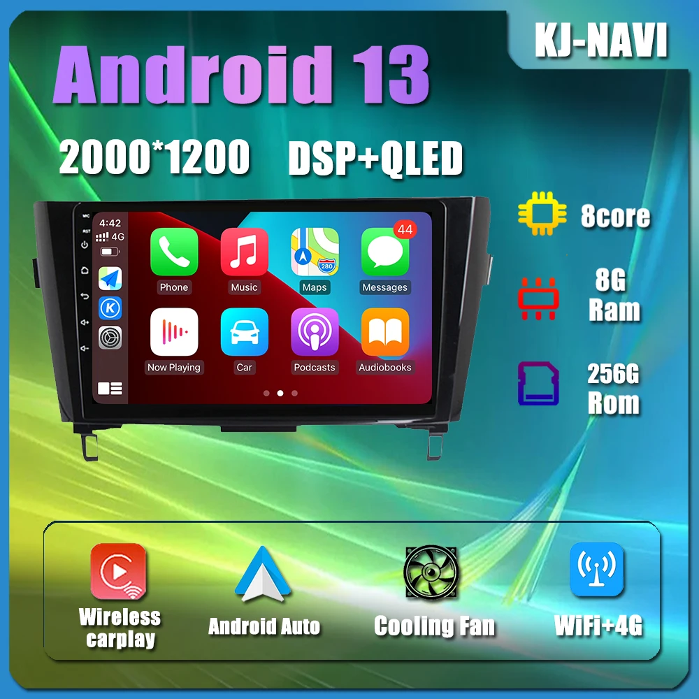 Wifi Ips Android 11 Car Radio For Nissan Qashqai J11 Xtrail 3 T32 2013