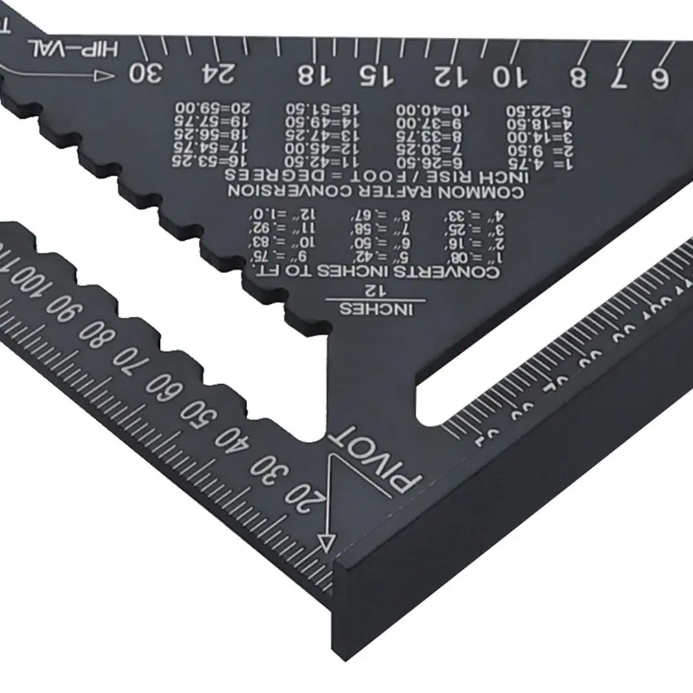 7/12 inch Triangle Ruler 90 Degree Square Ruler Woodworking Measurement Tool Carpenter Square Tools Angle Protractor