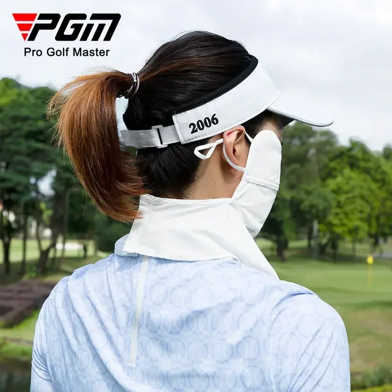 PGM Golf Women Sun Mask Ladies Sunscreen Breathable Outdoor Mask White KOZ006