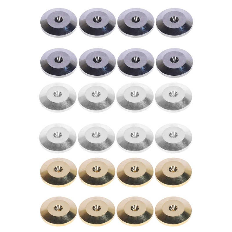 

8pcs 25x5mm Aluminum Alloy Amplifier Speaker Feet Spikes Black Ring Dropship