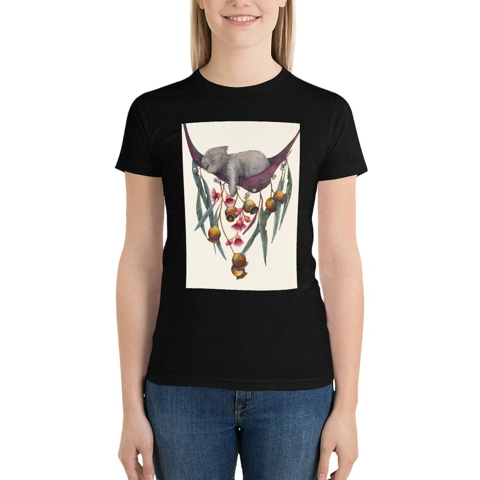 Hanging out T-Shirt female graphics cute clothes black t-shirts for Women