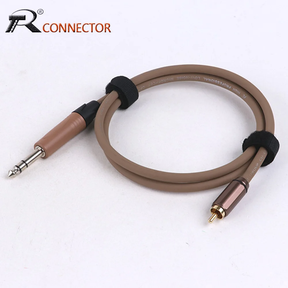 1/4 Zoll auf RCA-Kabel, 1/4 Zoll TRS auf RCA-Audioleitung, 6,35 mm Stereo-Buchse auf RCA-Kabel für AV-Receiver, Lautsprecher, Verstärker, Heimkino