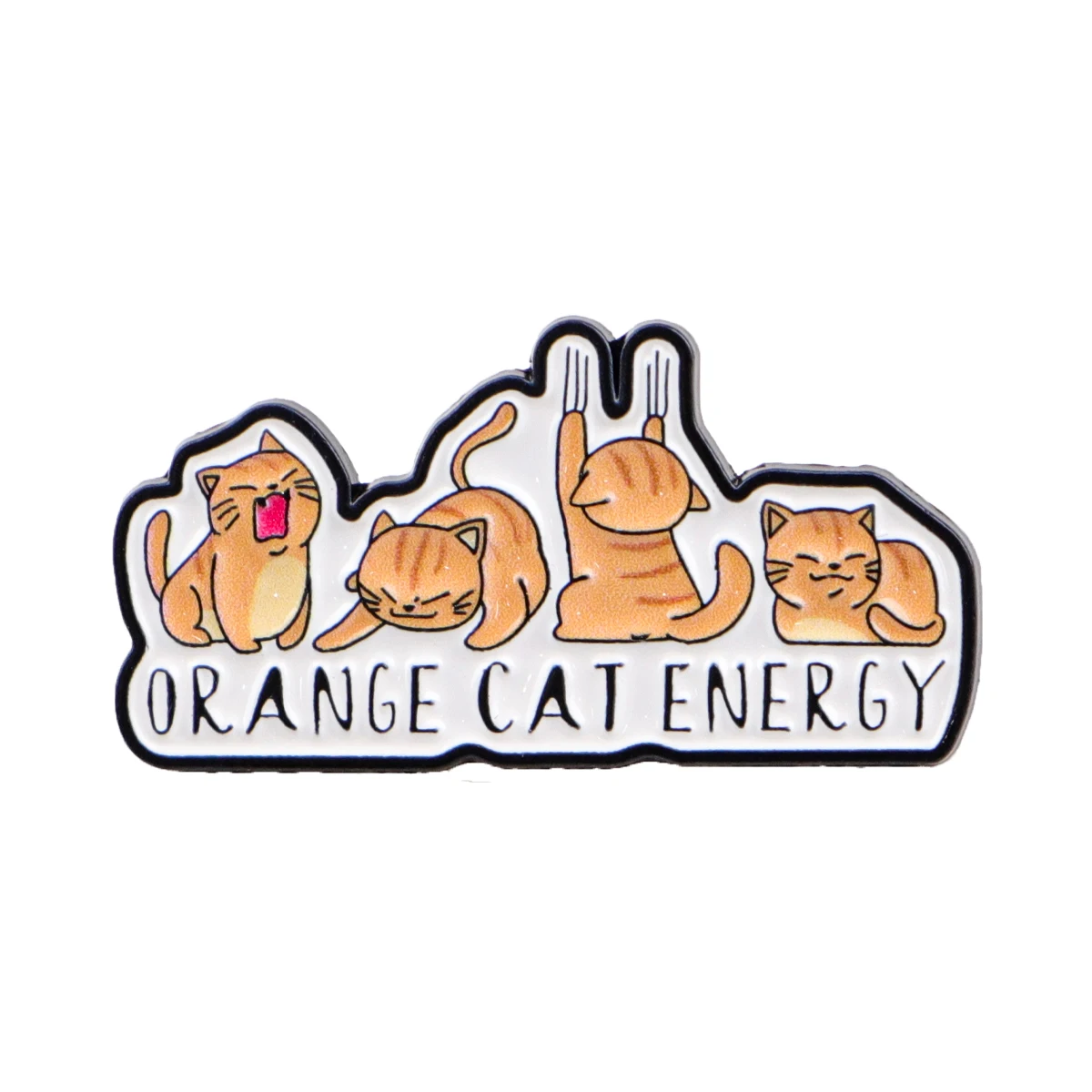 Whimsical Cartoon Cat Enamel Pin - Fun Accessory
