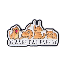 Whimsical Cartoon Cat Enamel Pin - Fun Accessory (1)
