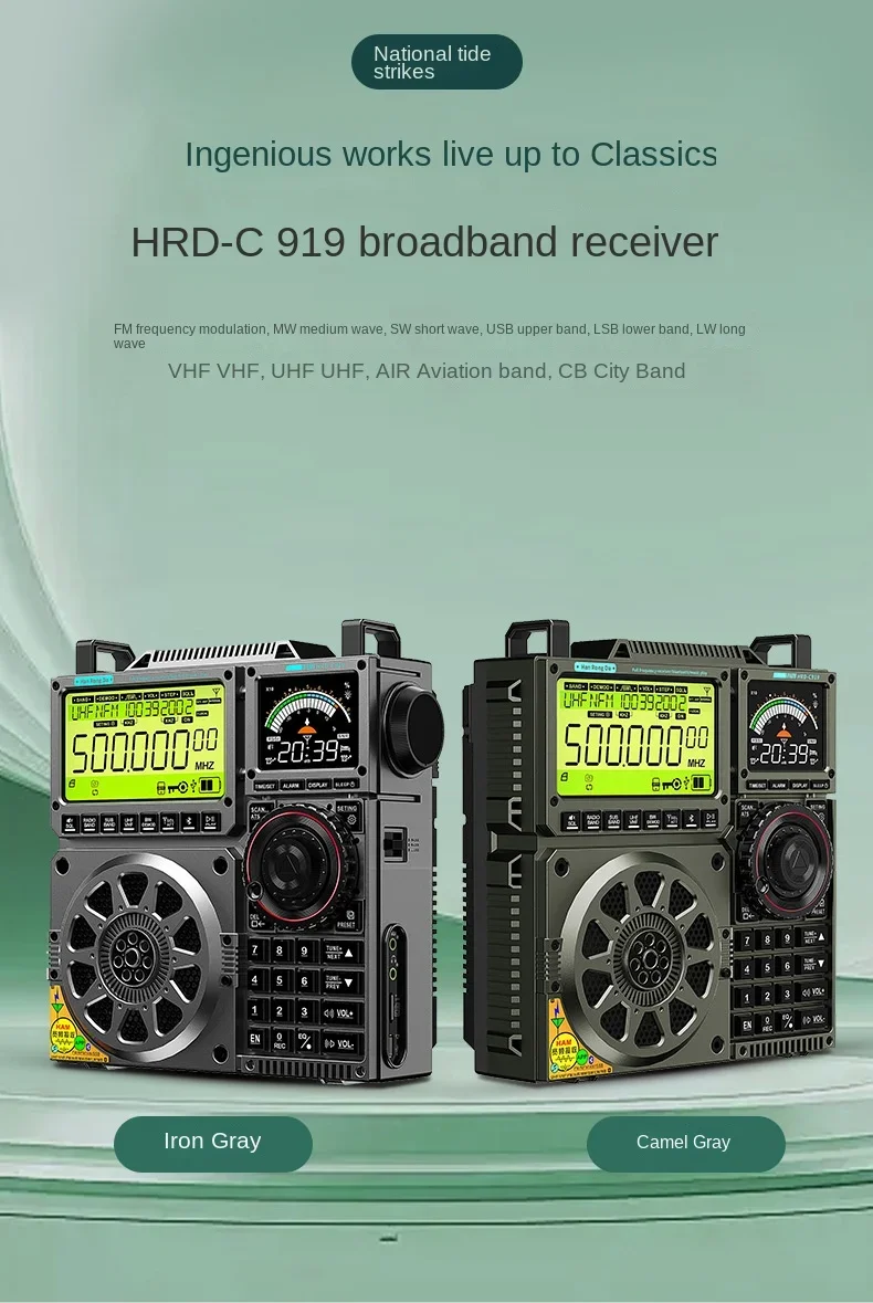 Hanrongda-フラッグシップフィーバー受信機、フルバンド受信