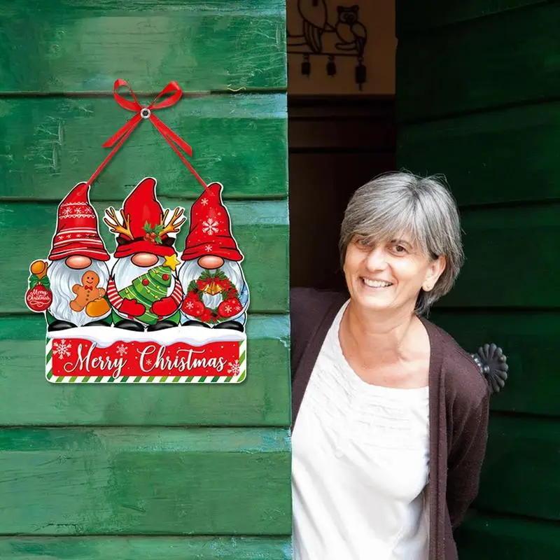 Christmas Door Signs Decorative Multi-Functional Door Signs For Festive Season Seasonal Decors Fo Handles Walls Drapes