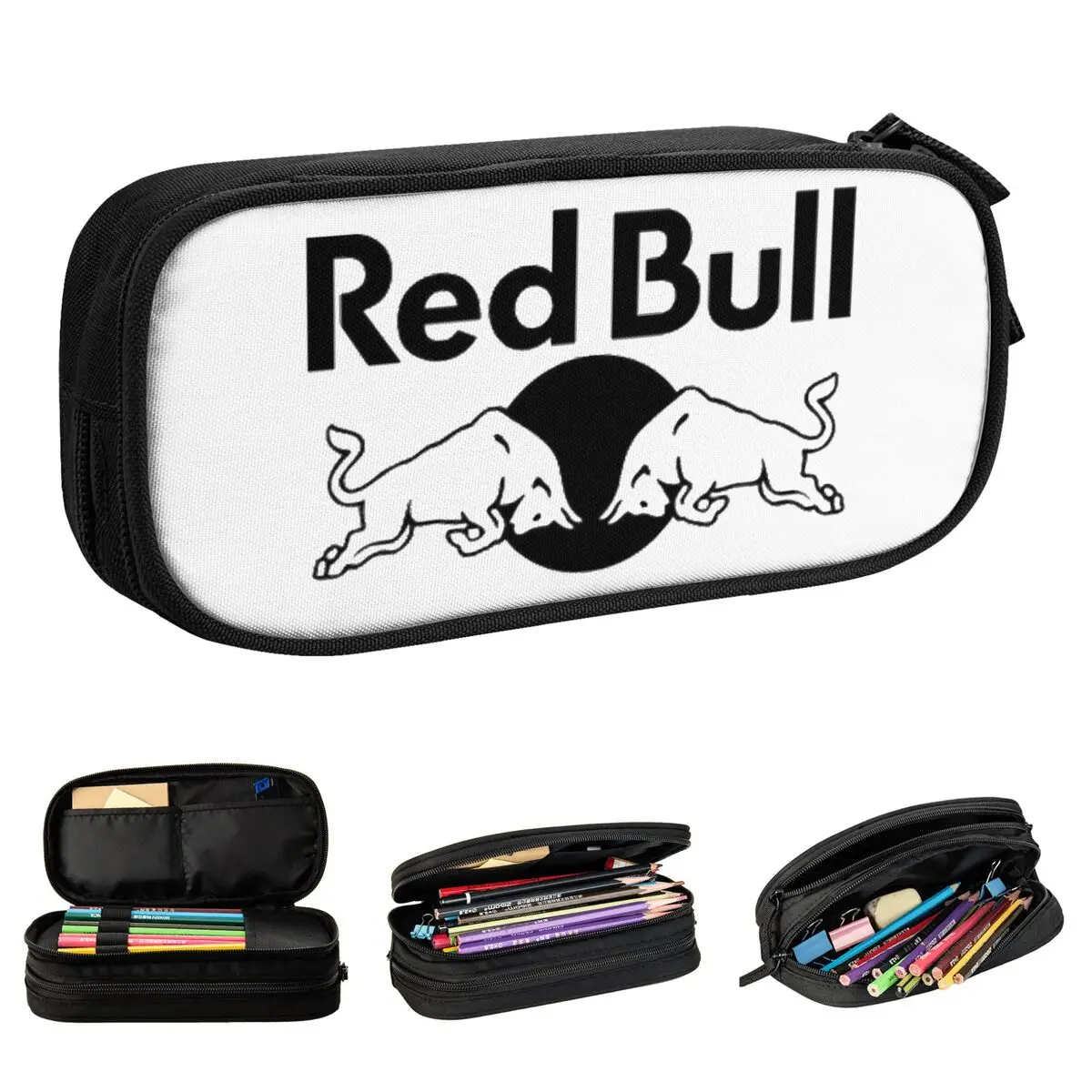 Classic Red Double Bull Pencilcases Pencilcases Pen For Student Large Storage Pencil Bags Studenti Regali Scolastici Cancelleria