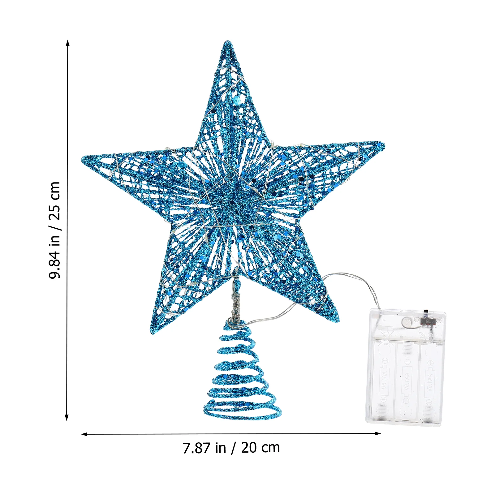 

Three-dimensional Tree Top Star Out Door Decor Toppers Iron Pentagram Hanging Pendant