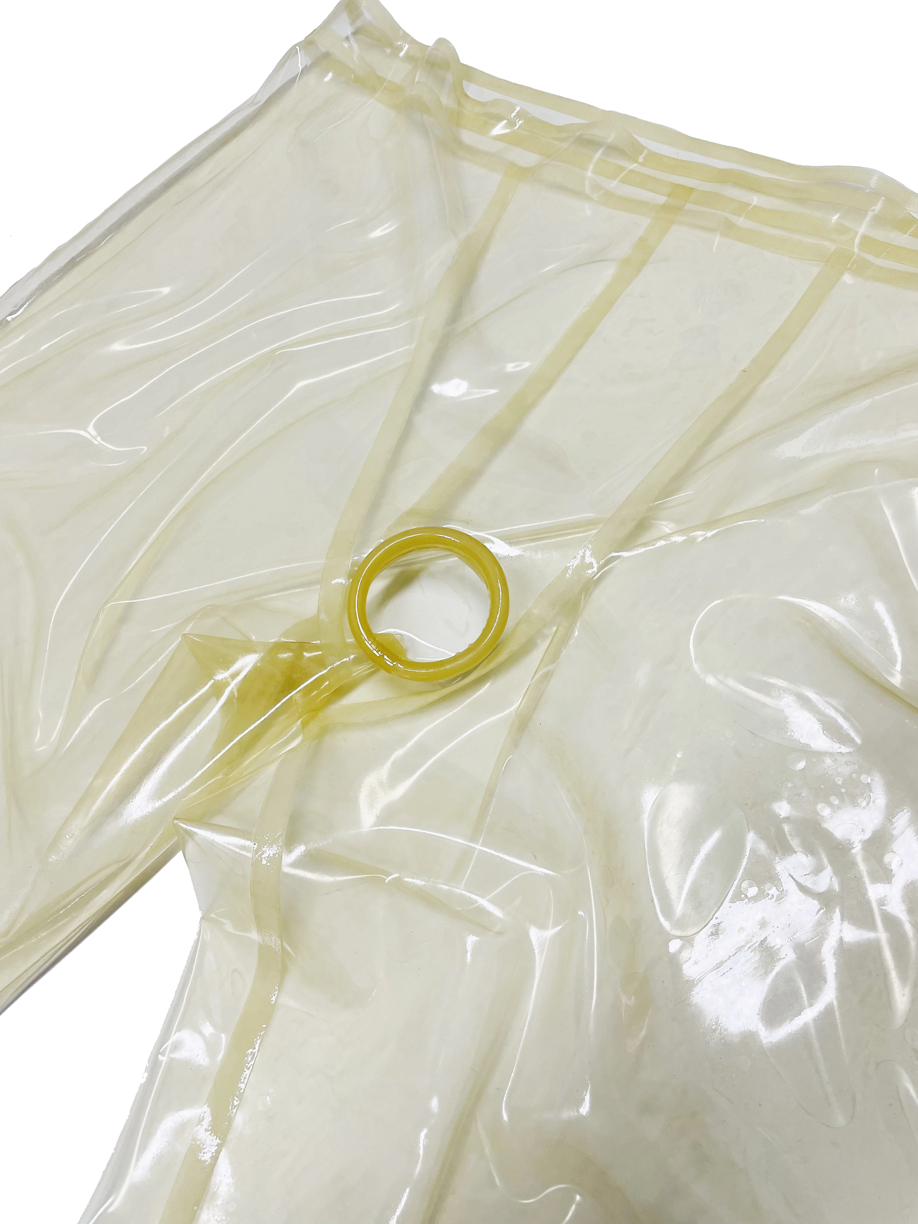 Transparent latex trousers Crotch hole ring crotch
