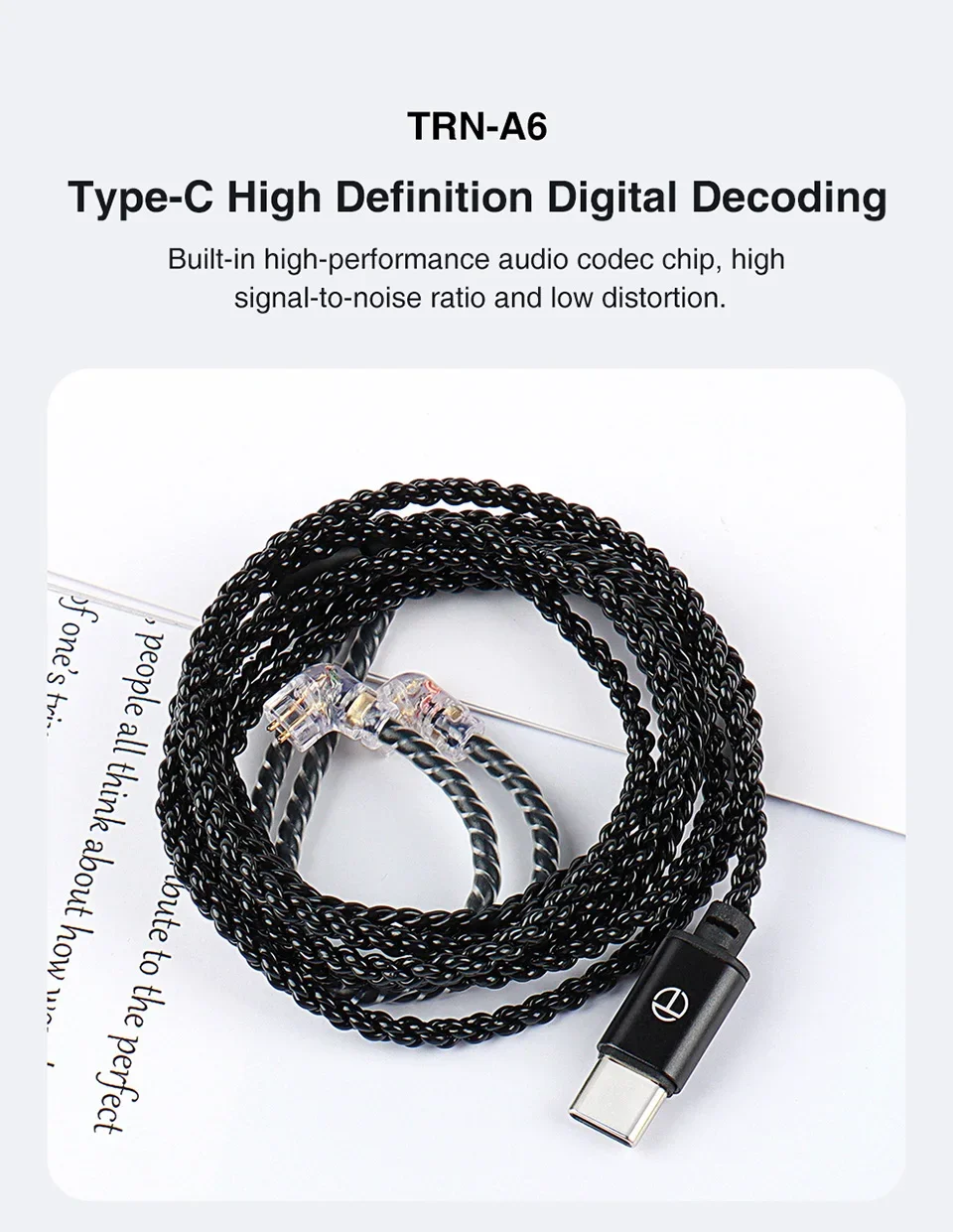 Type C audio Cable TRN VX Pro/TA2/MT1 Pro/BAX /BA15 /MT1 /BA8 /VX /BA5 /N90S/ ST1 /STM