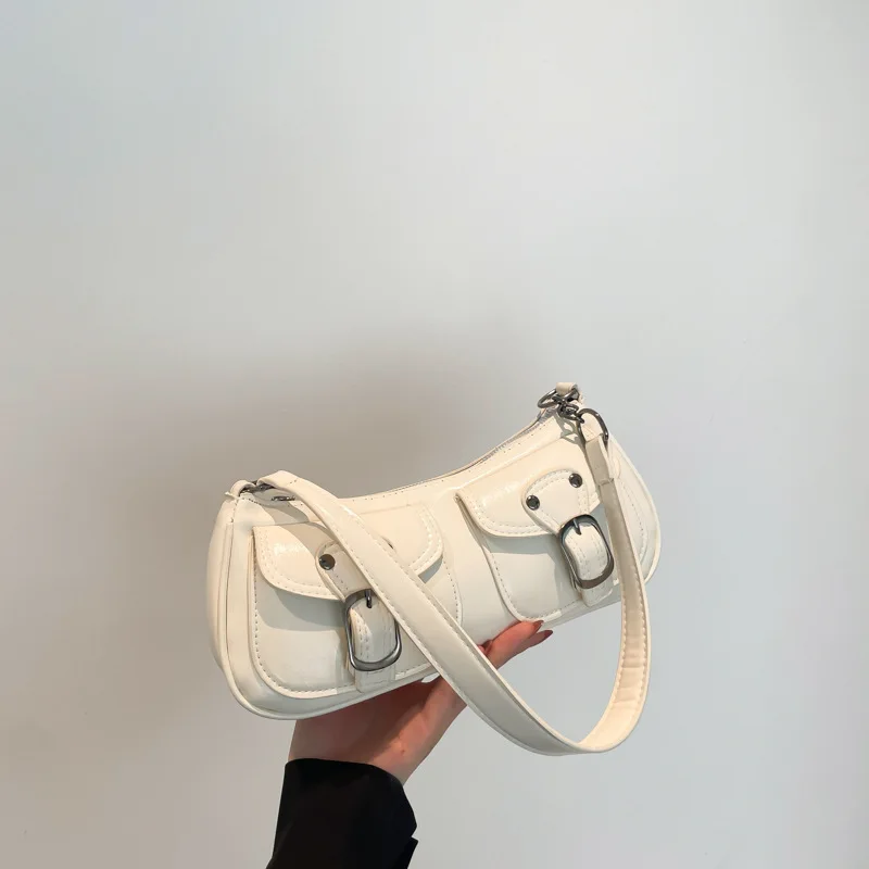 Women's shoulder bag fashion commuting armpit bag personality trendy cool scooter bag small senior sense shoulder crossbody bag - 3